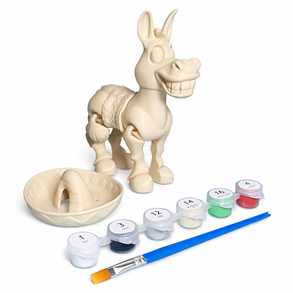 Oslík - Kreativní 3D Omalovánka