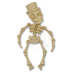 Elegantní kostlivec s otvorem na zavěšení