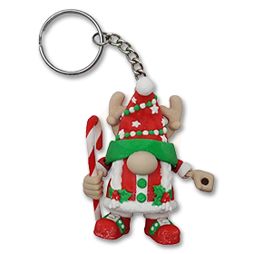 Přívěsek na klíče Vánoční skřítek žena