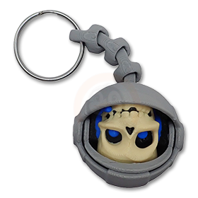 Přívěsek na klíče Lebka Astronauta páteř