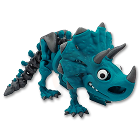 Kostra Triceratopse s očima