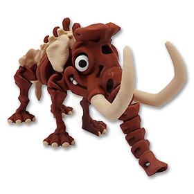 Kostra Mamuta s chobotem a očima