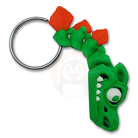 Přívěsek na klíče Stegosaurus s očima