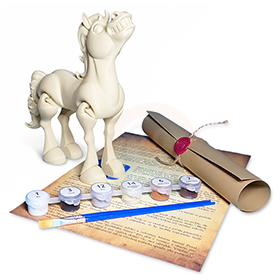 Kůň - Kreativní 3D Omalovánka