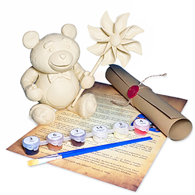 Medvídek kluk - Kreativní 3D Omalovánka