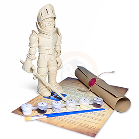 Rytíř - Kreativní 3D Omalovánka