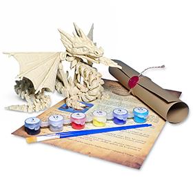 Mechanický drak s křídly - Kreativní 3D Omalovánka