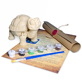 Želva obrovská s tajnou skrýší - Kreativní 3D Omalovánka