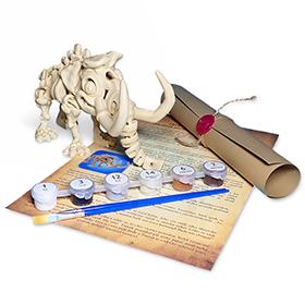 Kostra Mamuta s chobotem - Kreativní 3D Omalovánka