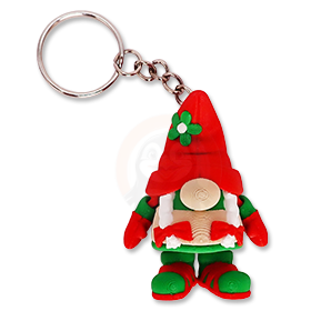 Přívěsek na klíče Skřítek žena