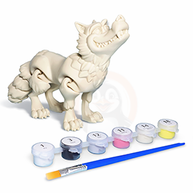 Vlk - Kreativní 3D Omalovánka