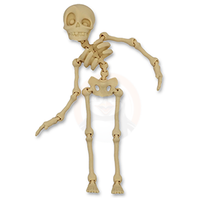 Kostlivec s otvorem na zavěšení