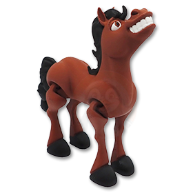 Kůň s otevřenými ústy