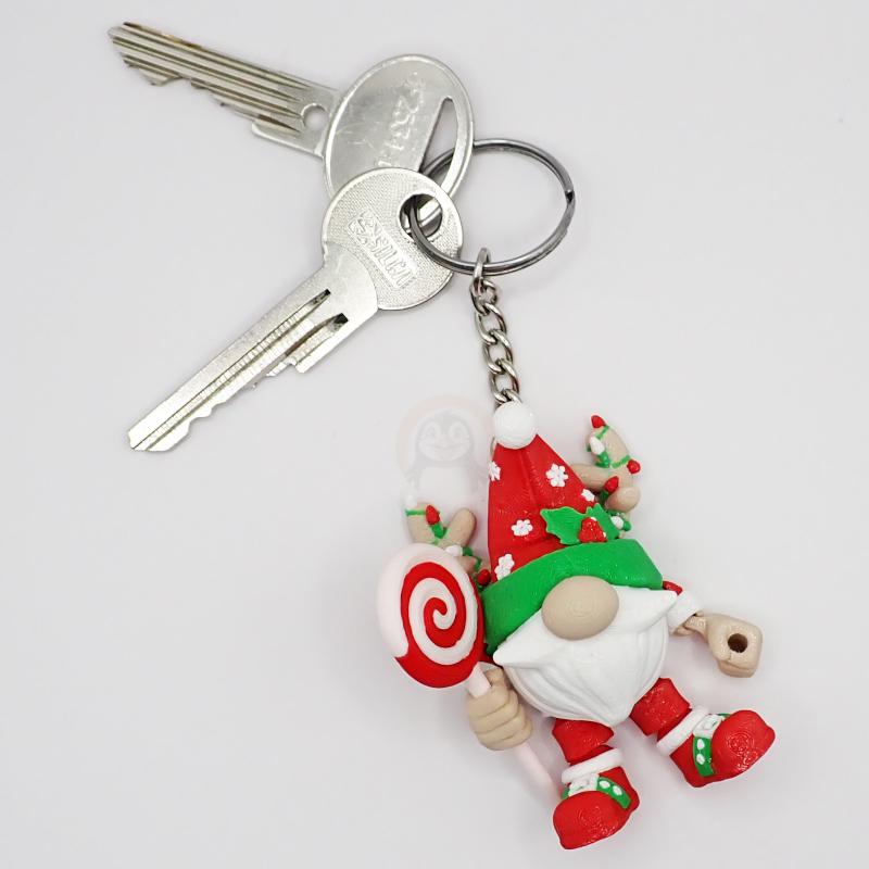 Přívěsek na klíče Vánoční skřítek muž