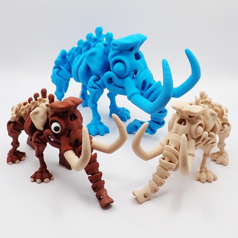 Kostra Mamuta s chobotem a očima