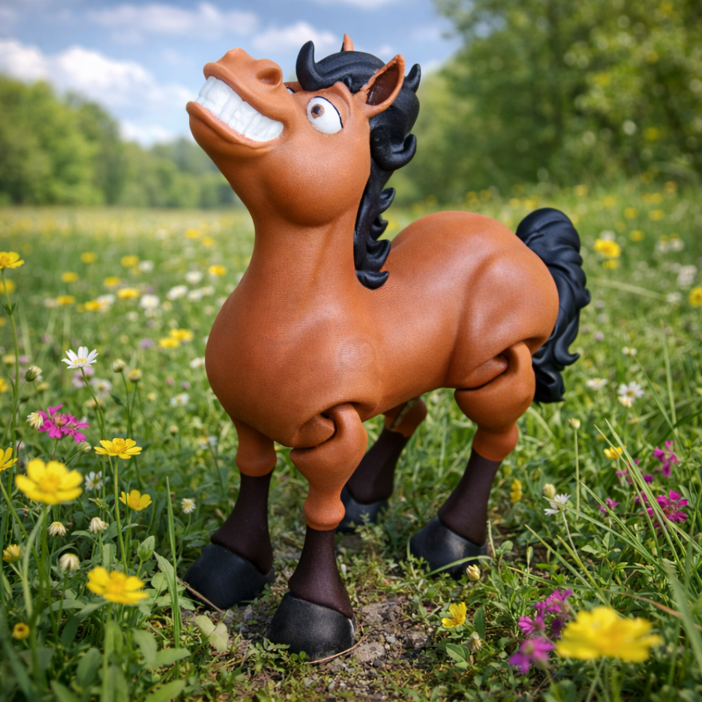 Kůň - Kreativní 3D Omalovánka