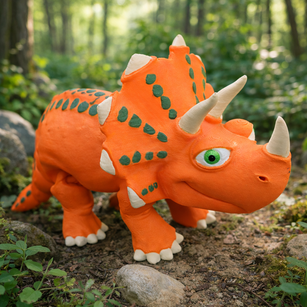 Triceratops - Kreativní 3D Omalovánka