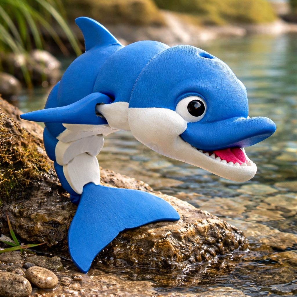 Delfín - Kreativní 3D Omalovánka