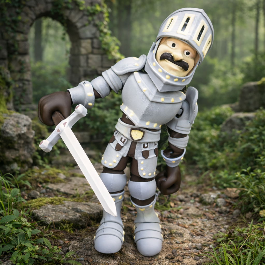 Rytíř - Kreativní 3D Omalovánka