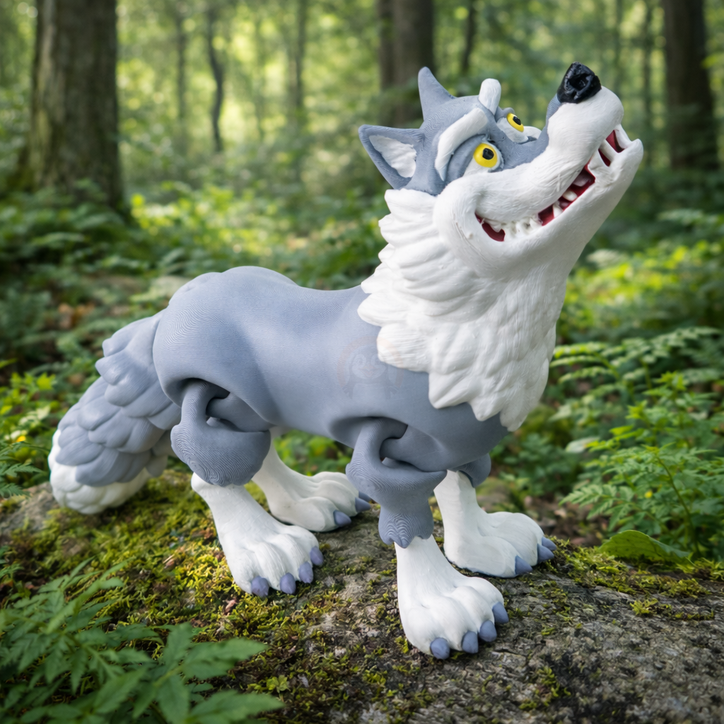 Vlk - Kreativní 3D Omalovánka