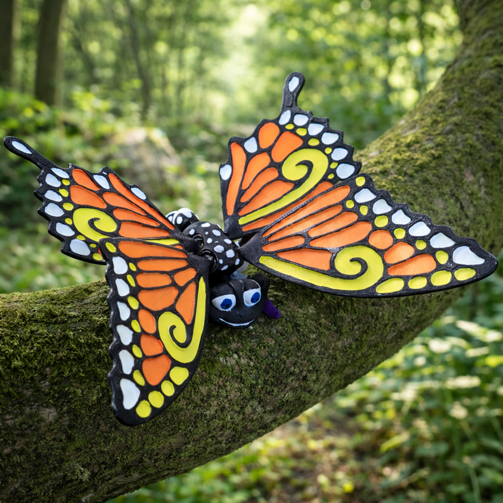 Motýl - Kreativní 3D Omalovánka