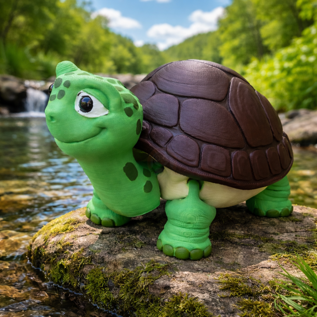 Želva obrovská s tajnou skrýší - Kreativní 3D Omalovánka