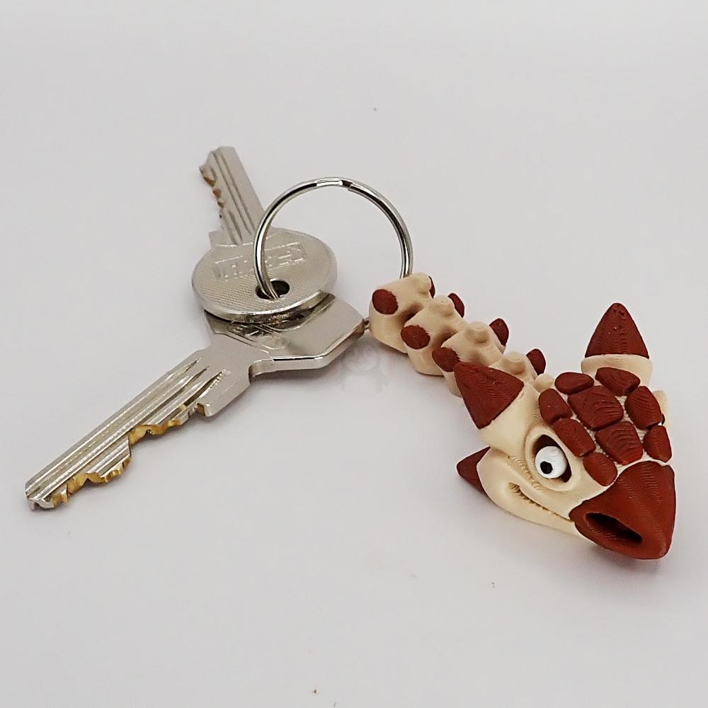 Přívěsek na klíče Ankylosaurus s očima