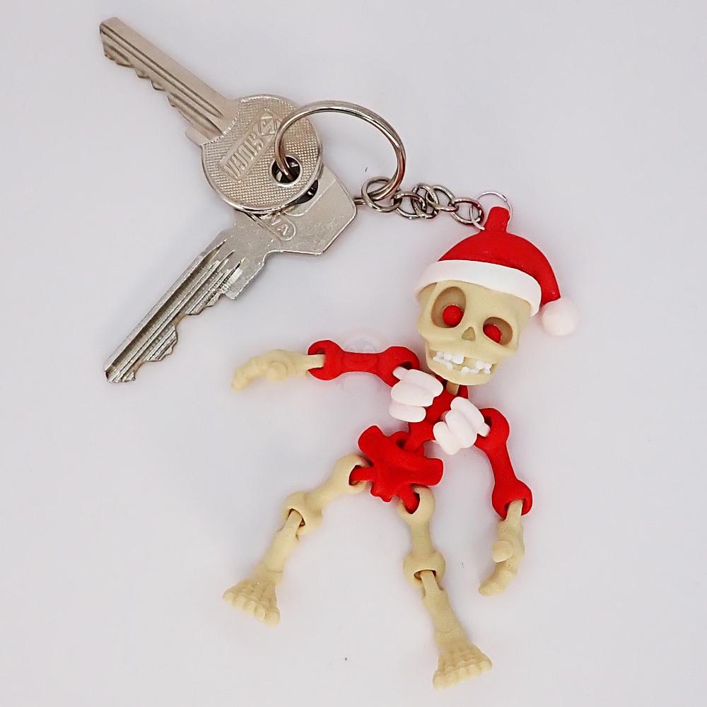 Přívěsek na klíče Vánoční kostlivec
