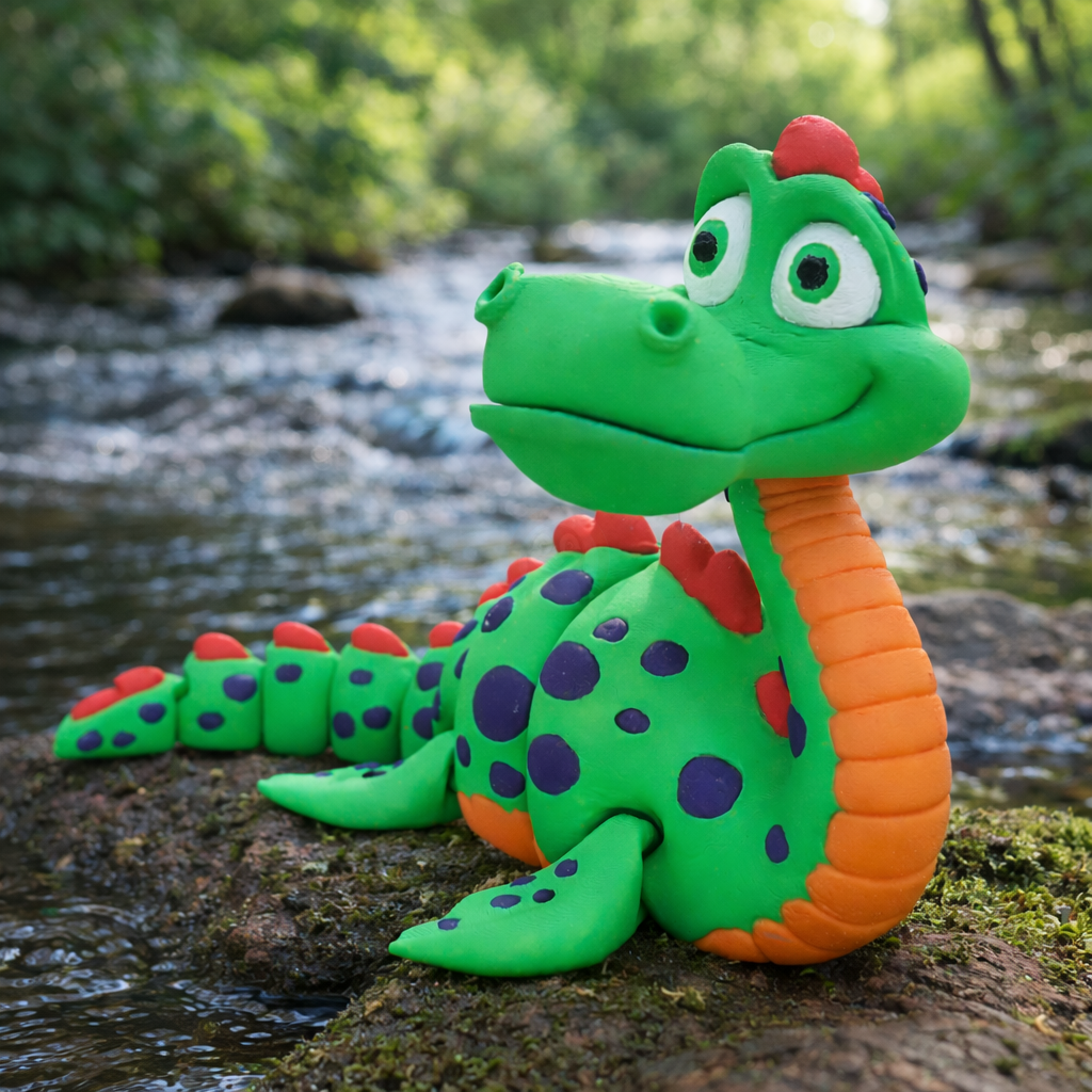 Lochnesská příšera - Kreativní 3D Omalovánka