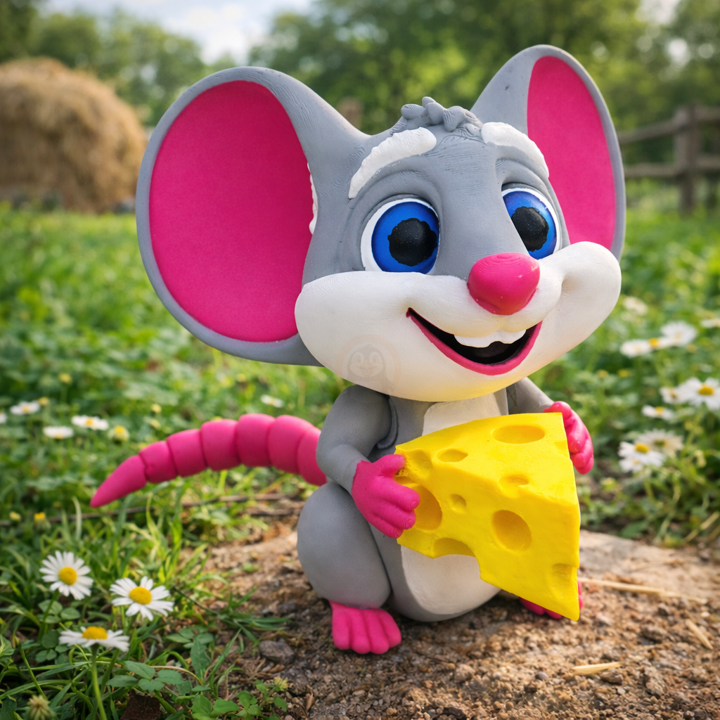 Myška - Kreativní 3D Omalovánka