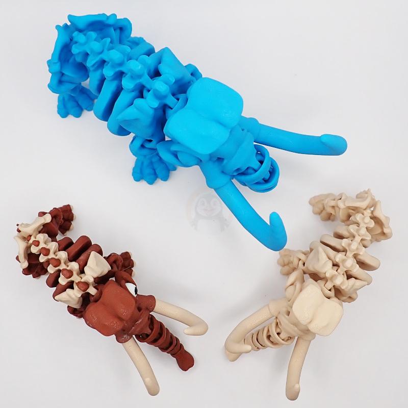 Kostra Mamuta s chobotem a očima