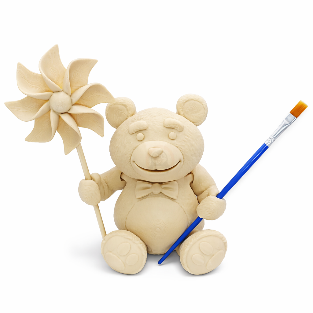 Medvídek kluk - Kreativní 3D Omalovánka