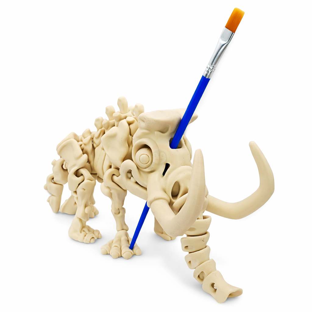 Kostra Mamuta s chobotem - Kreativní 3D Omalovánka