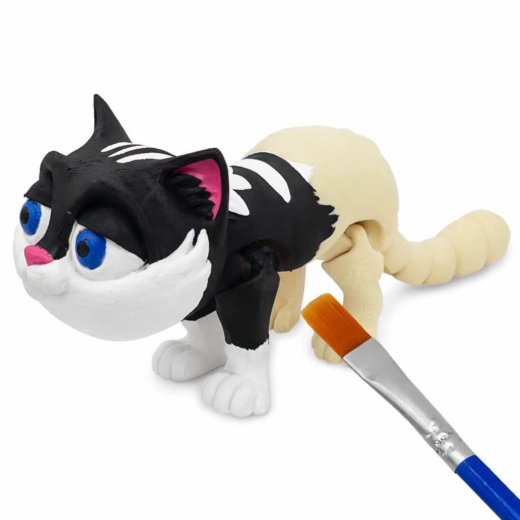 Kočka - Kreativní 3D Omalovánka