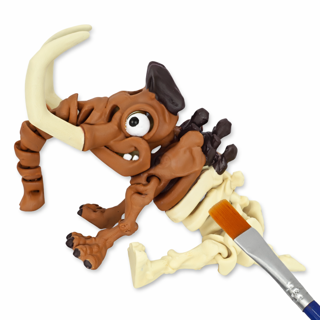 Kostra Mamuta s chobotem - Kreativní 3D Omalovánka