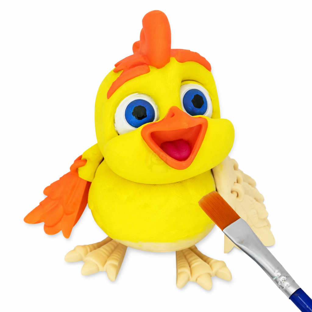 Kuřátko - Kreativní 3D Omalovánka