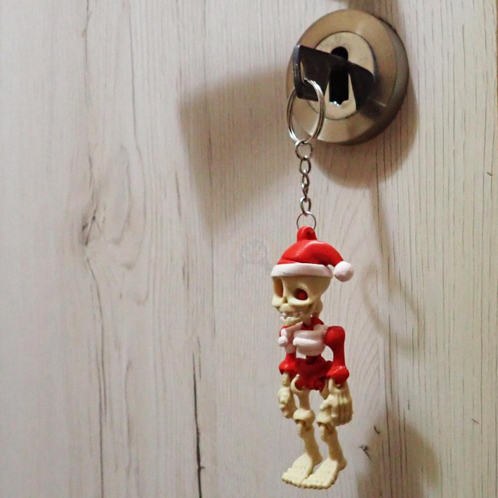 Přívěsek na klíče Vánoční kostlivec