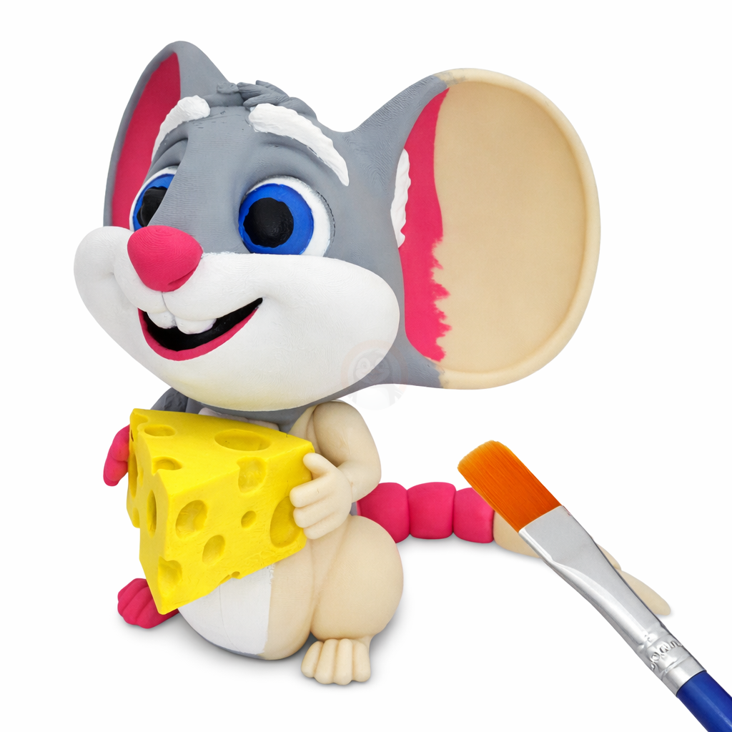 Myška - Kreativní 3D Omalovánka