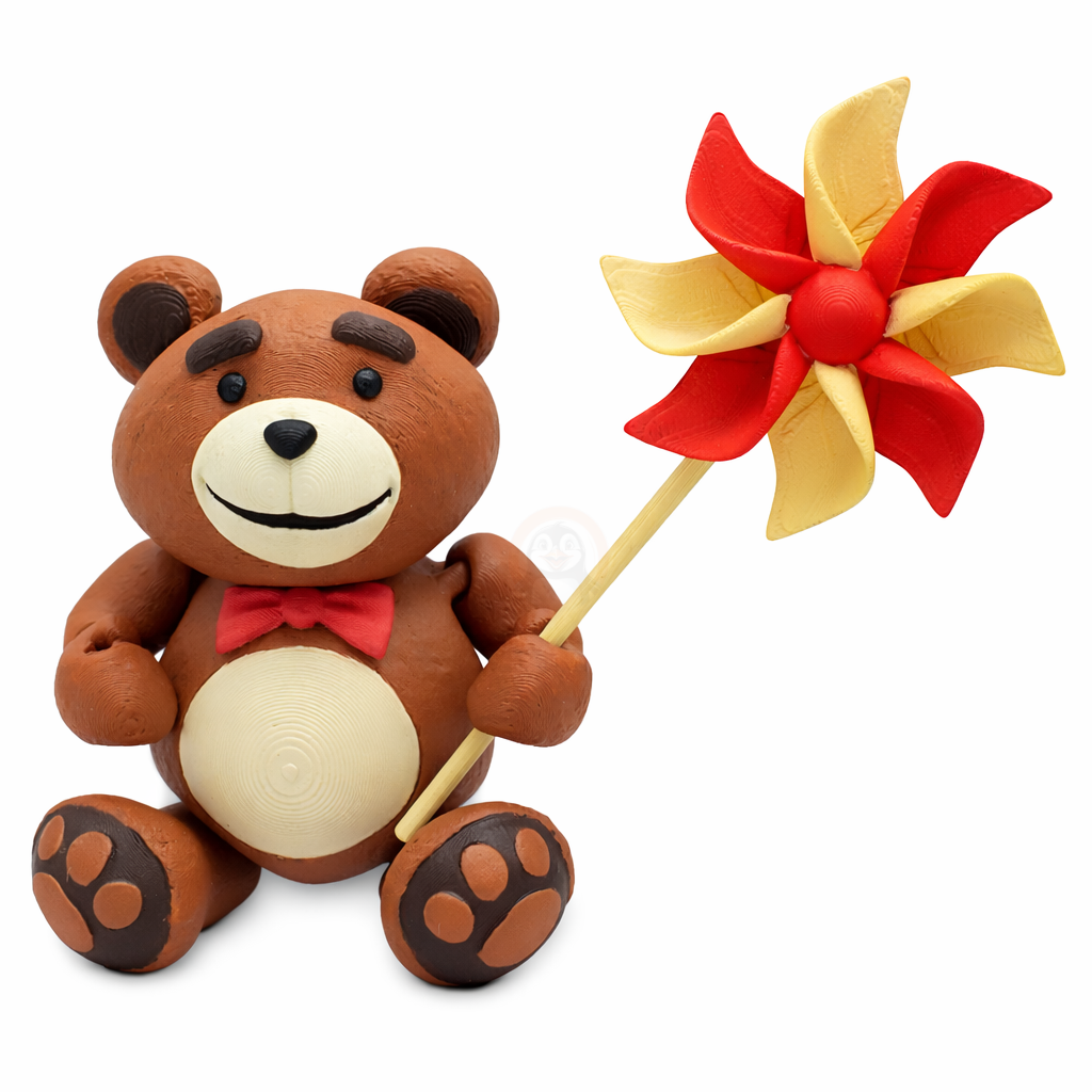 Medvídek kluk - Kreativní 3D Omalovánka