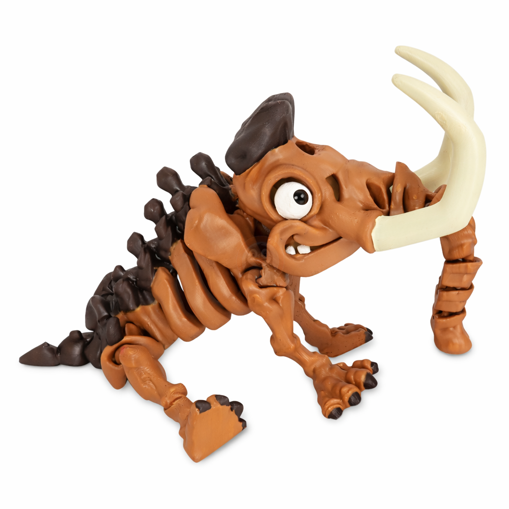 Kostra Mamuta s chobotem - Kreativní 3D Omalovánka