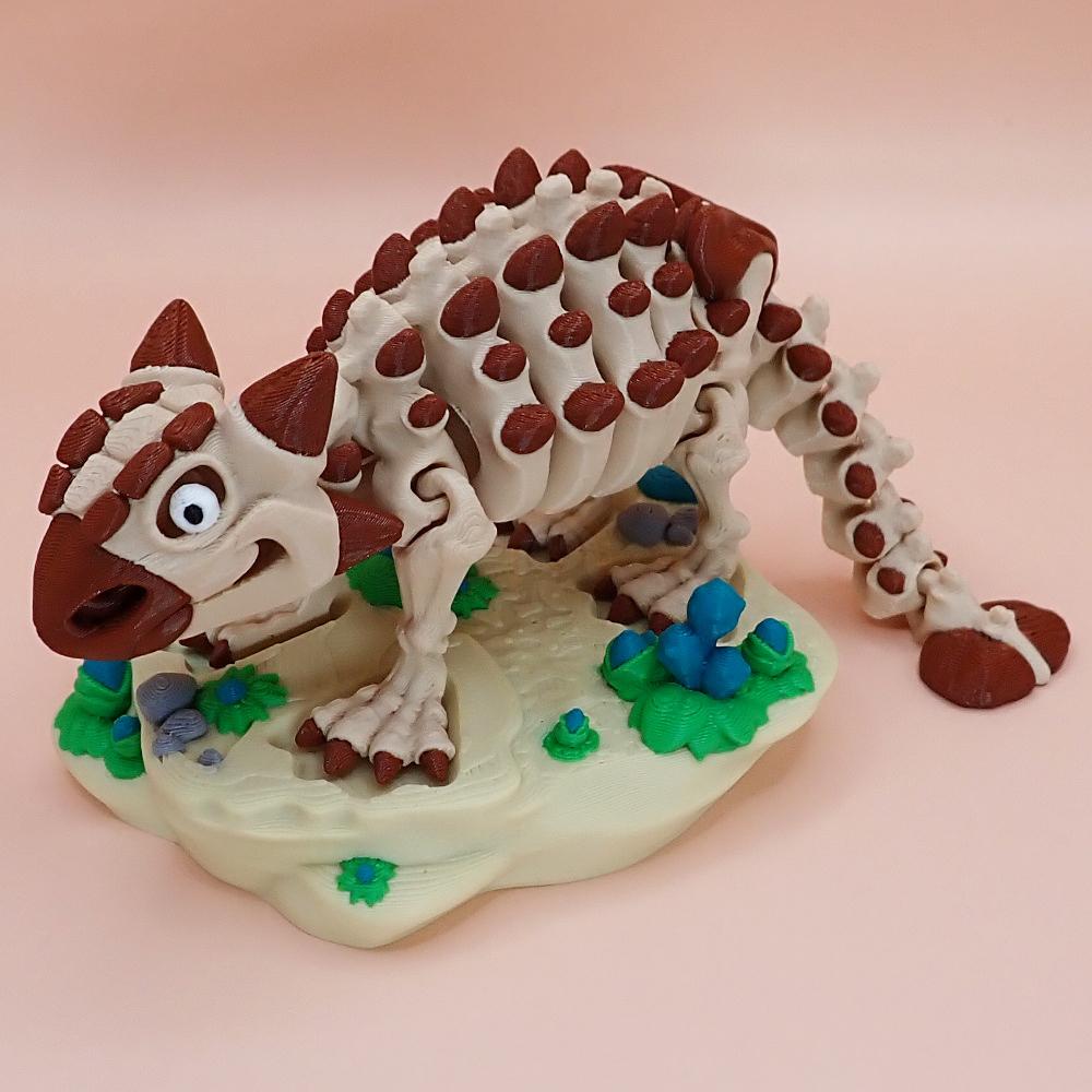 Kostra Ankylosaura s očima