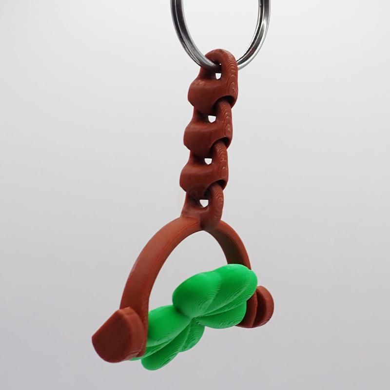 Přívěsek na klíče Čtyřlístek v půlkruhu