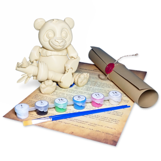Panda - Kreativní 3D Omalovánka s pohádkou