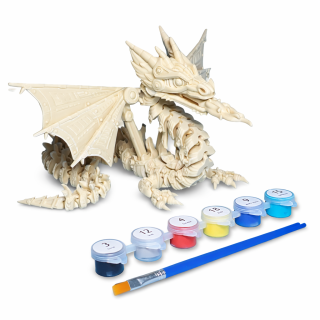 Mechanický drak - Kreativní 3D Omalovánka